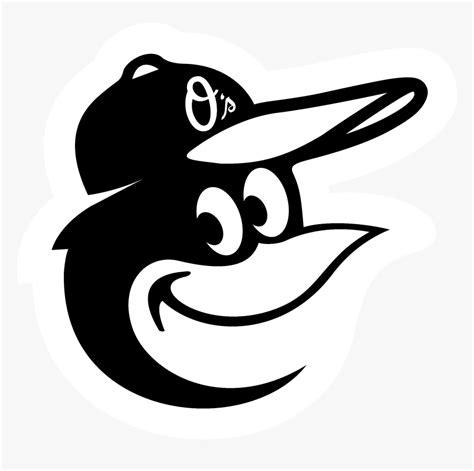 orioles bird logo black and white